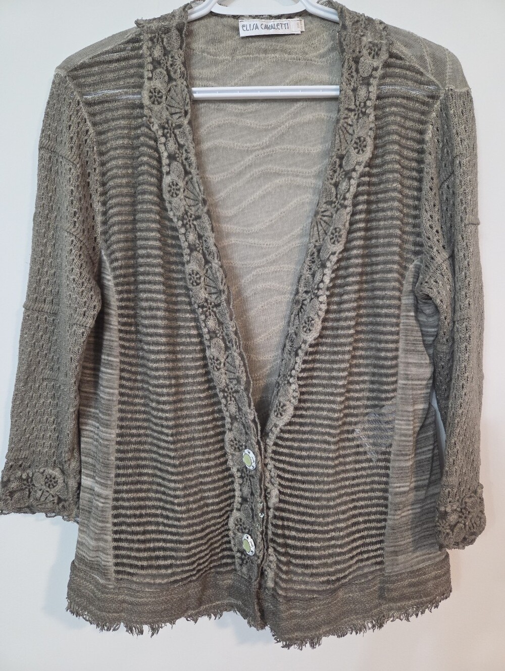 Elisa Cavaletti multi media embellished cardigan ( Suits M-L)